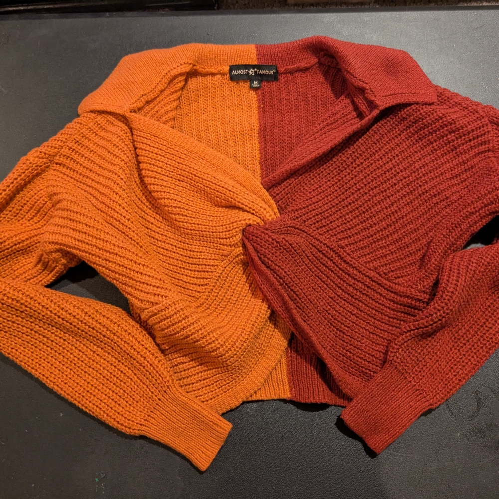 Women's Sweater - Orange and Red